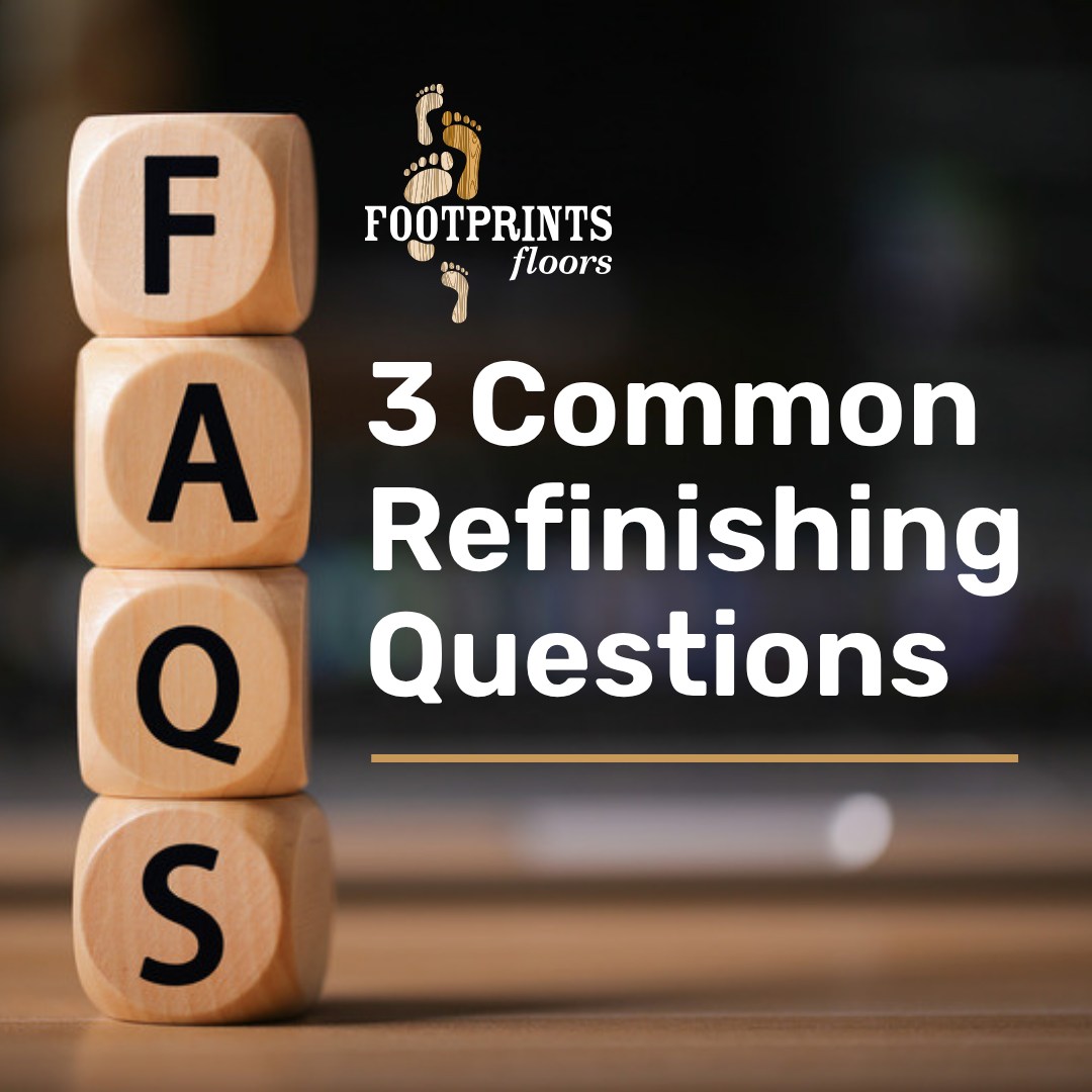 Refinishing your floors can feel like a big job, and it's totally normal to have questions! Here are a few we hear all the time from homeowners:

❓ How long does refinishing take?
Refinishing can take 3 to 5 days, depending on the size and condition of your floors. Plan for extra drying time: 24–48 hours before walking on it, and about 3 days before moving furniture back in.

❓ Can I stay in my home during the process?
In most cases, yes—but be prepared for some noise, dust, and strong odors, especially if oil-based finishes are used.

❓ How often should hardwood floors be refinished?
Typically, every 7 to 10 years, but that depends on traffic, pets, and wear. If your floors are looking dull or scratched, it might be time!

Have more questions? Footprints Floors Charlotte is your local flooring pro, and we're always happy to help.

Call 704-981-8789 to learn more! 📞

