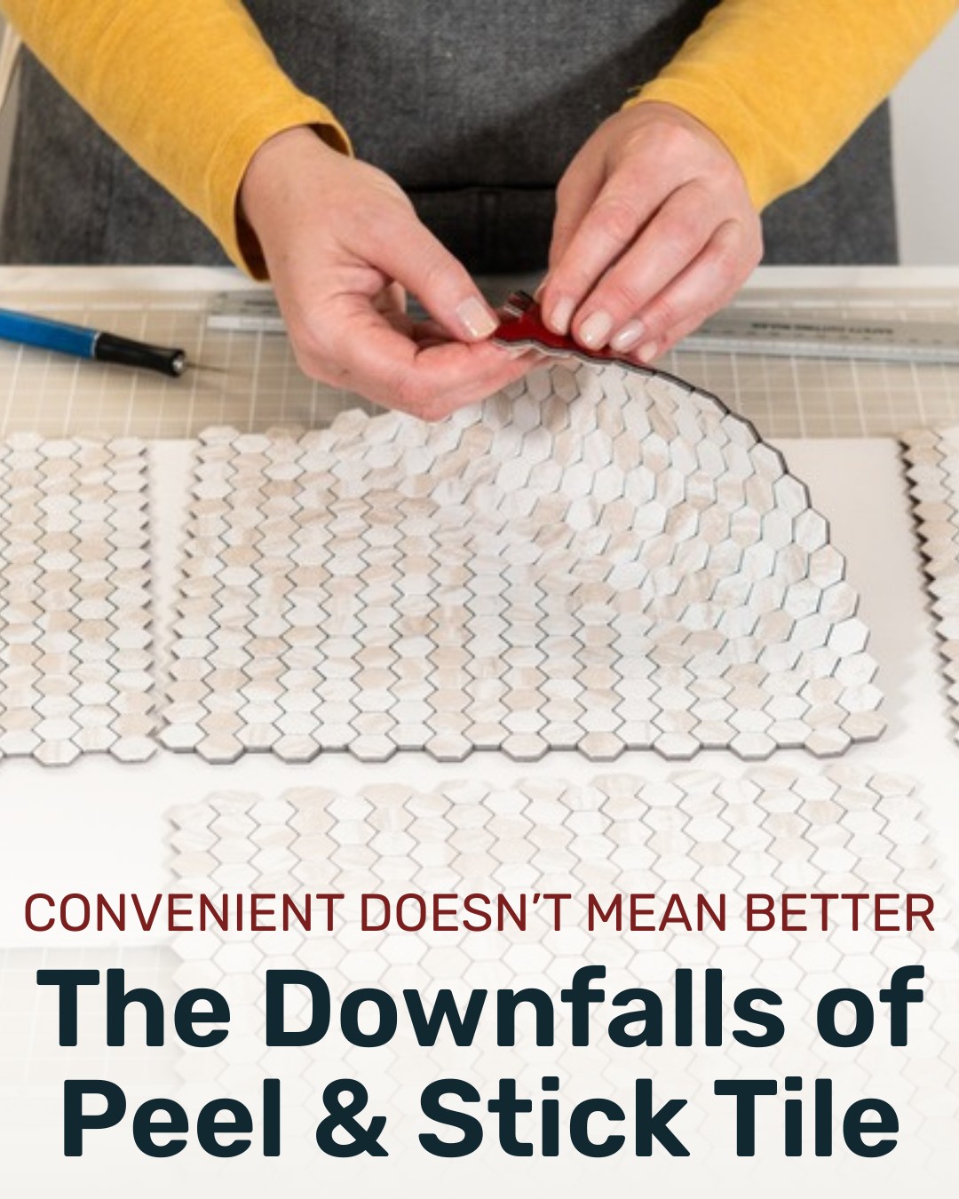 Using peel-and-stick tile can be a quick, budget-friendly way to refresh your space, but it's important to understand the limitations before getting started:

⚠️ Adhesion: Peel-and-stick tiles use a pressure-sensitive backing that may hold at first but can loosen over time.

⚠️ Moisture Resistance: Most are made of thin vinyl, which offers less protection against moisture than ceramic or porcelain tile. 

⚠️ Surface Preparation: These products require a very smooth, clean surface. Any bumps or imperfections underneath can affect how well they stick or may show through.

While professional tile installation costs more upfront, contractors like Footprints Floors Denver take the time to prepare the surface and use high-quality setting materials. We ensure your investment is durable, long-lasting, and adds real value to your home.

 📞Call 720-344-0939 today if you're interested in a free tiling consultation!

