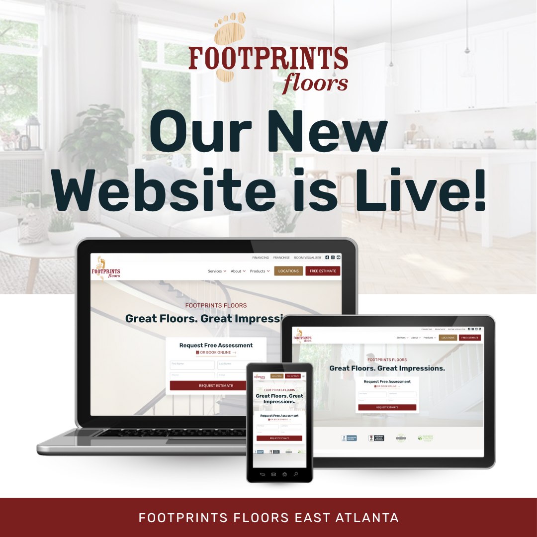 🎉 Exciting News! Our New Website is Live! 🎉

We're thrilled to announce the brand-new online look of Footprints Floors East Atlanta!

Our updated website makes it easier than ever to explore our services, learn about our company, and connect with our team of trusted professionals.

Take a look around and see what's new!
✨👣 https://footprintsfloors.com/decatur 👣✨

