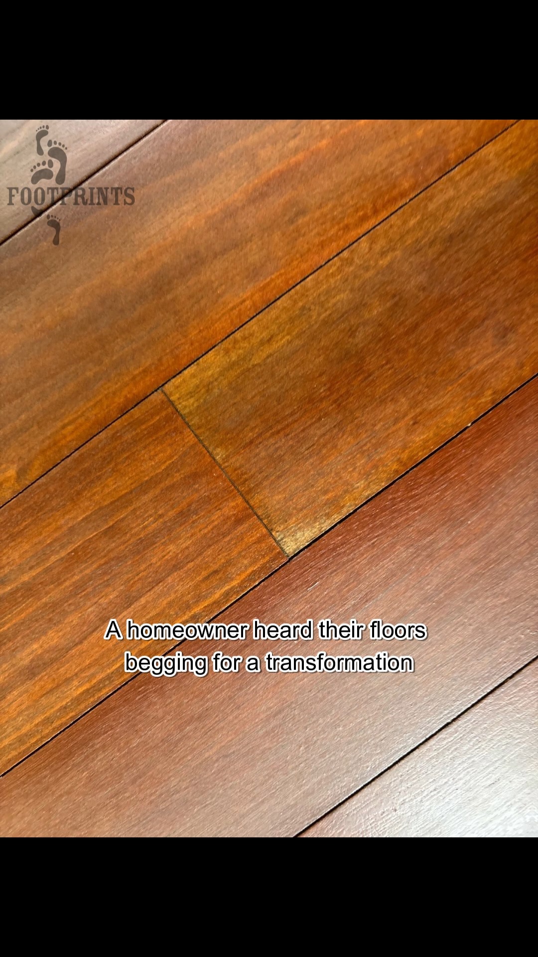 Just look at how those poor hardwood planks revived back to life! 
The flooring is just begging for a new beggining from our Clas A contractor's loving hands. We made it happen. The floor is gleaming with confidence, the homeowner is satisfied and and we have been paid good. Its a win-win isnt it?

Start your own project today: https://tinyurl.com/ftprntsflrsfrfx

