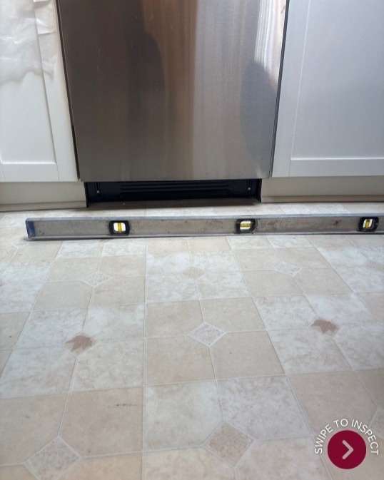 From the looks of it, our inspection tells us these kitchen floors could use some help from the Footprints team. Whether it's a design refresh or a structural reset like this, we've got you. 

Get in touch with today, and we'll straighten everything out.
Click the link to visit our website and schedule a free estimate or to learn more.
https://tinyurl.com/ftprntsflrsfrfx

