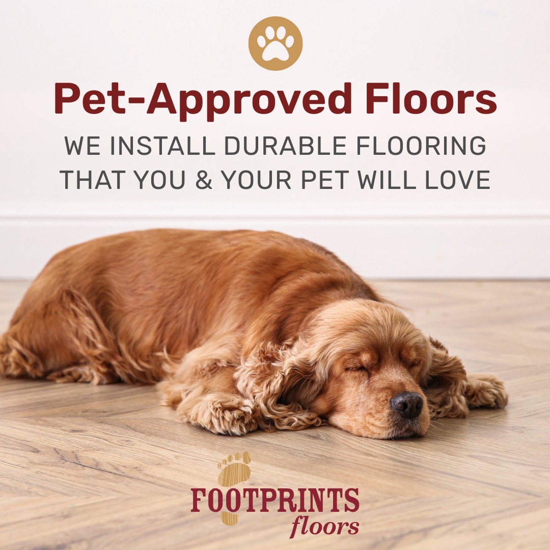 Yes, dog-proof floors do exist. 

Check out these top flooring choices for pet owners: 

❖ Vinyl: Easy to clean, waterproof, and slip-resistant options 
❖ Water-Resistant Laminate: Versatile, scratch-resistant, and stylish
 
❖ Tile: Waterproof, stain-resistant, durable, and stays cool in warm months 

Pet-friendly floors keep your home cleaner, safer, and more comfortable for every foot (and paw) step. 

Let Footprints Floors Kansas City help make your home a place you and your pets will love. Call today for a free estimate! 


