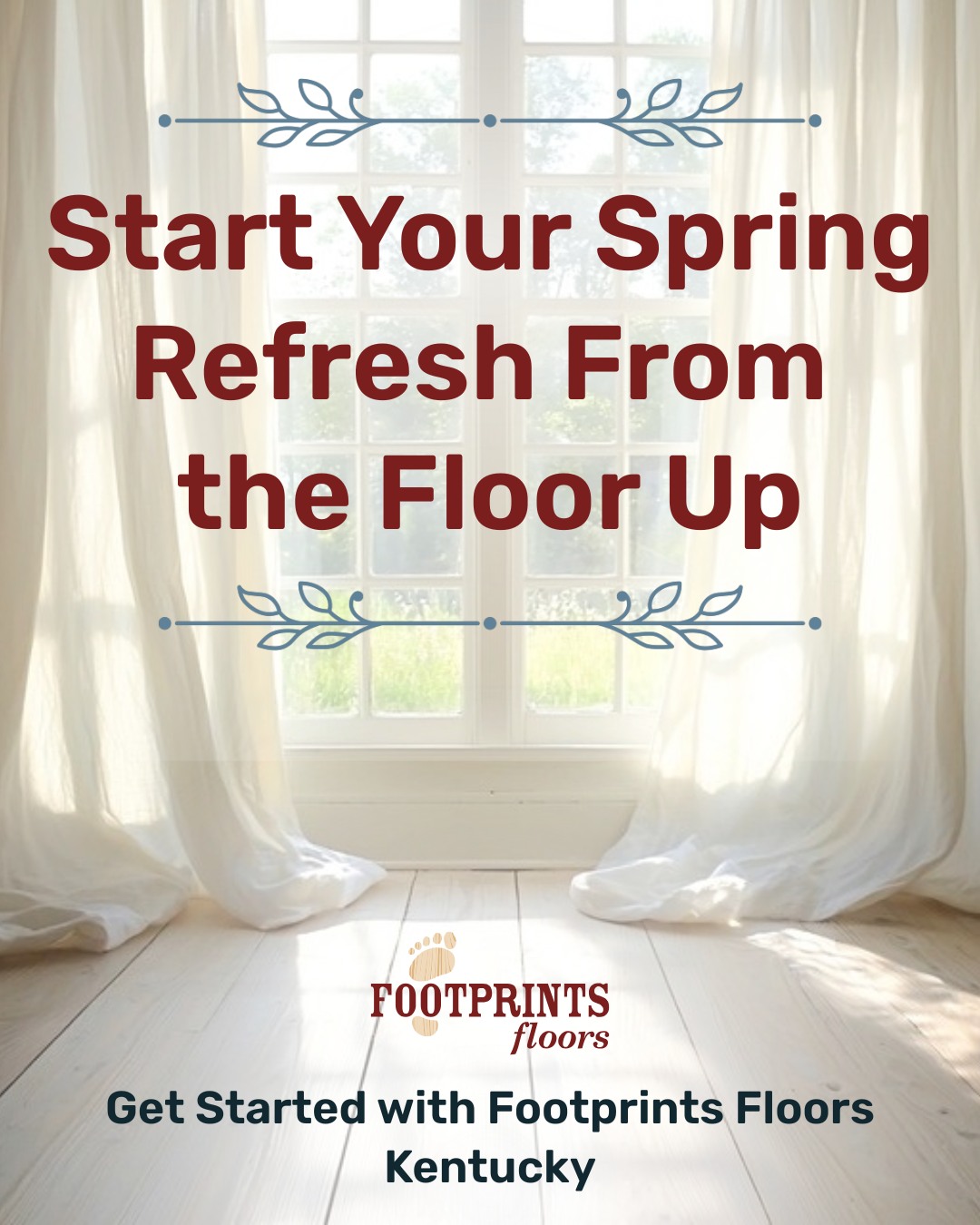 🌼Spring is the perfect time to refresh your home from the ground up 

As you tackle seasonal cleaning, don't forget to take a closer look at your floors. Scratches, dull finishes, and outdated material can diminish your home's beauty.

At Footprints Floors Kentucky, we can help homeowners with:

🌸 Refinishing worn hardwood
🌸 Replacing or updating stairs and trim
🌸 Installing new hardwood, tile, or stone flooring

Contact us today at 502-427-7080 for a free estimate!

