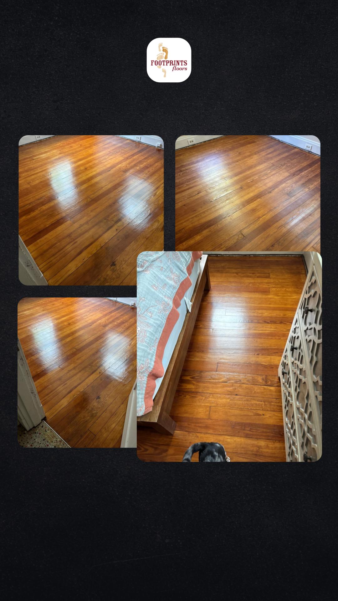 Talk about a glow-up! ✨ We just wrapped up a full hardwood floor refinish in Latonia, and the results are stunning. Looking to breathe new life into your floors? DM us for a free estimate! 🪵✨ 