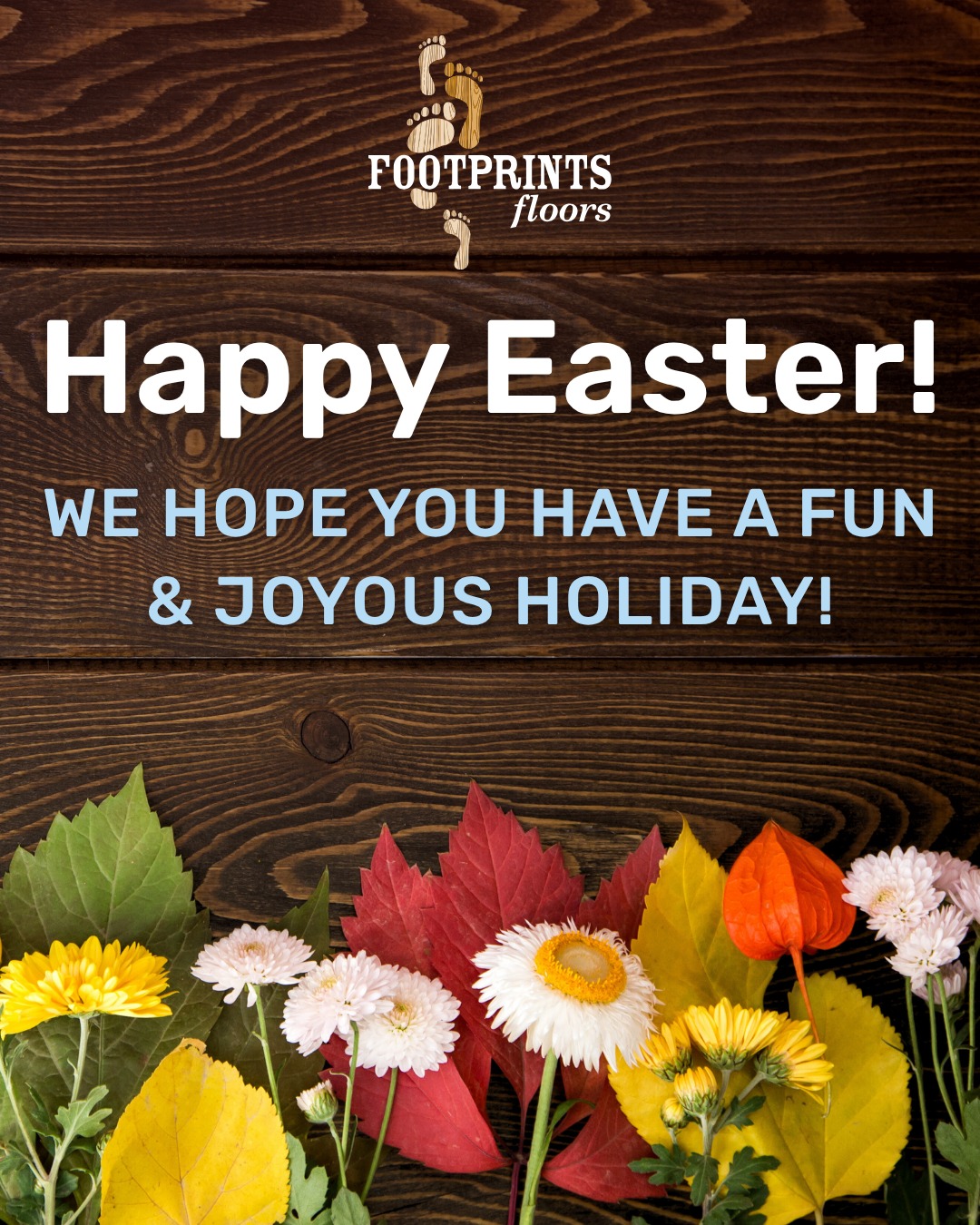 Happy Easter from Footprints Floors of the Lowcountry ! 🌷

We hope your day is filled with family, friends, sweets, and the warmth of spring.

Stay safe, have fun, and best of luck on your egg hunts! 🐰🥚

