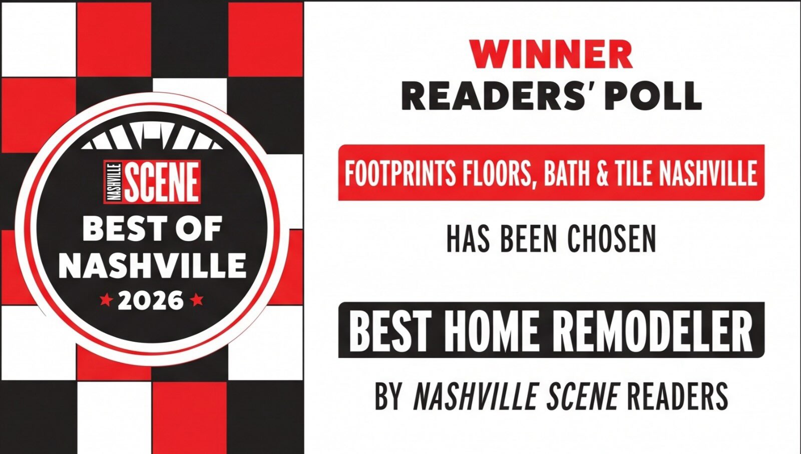 Proud to announce we have again been chosen as Best Home Remodeler 🏠for Nashville Scene&rsquo;s Best of Nashville issue!! 👏🏻 Thank you to all our amazing clients who voted. 