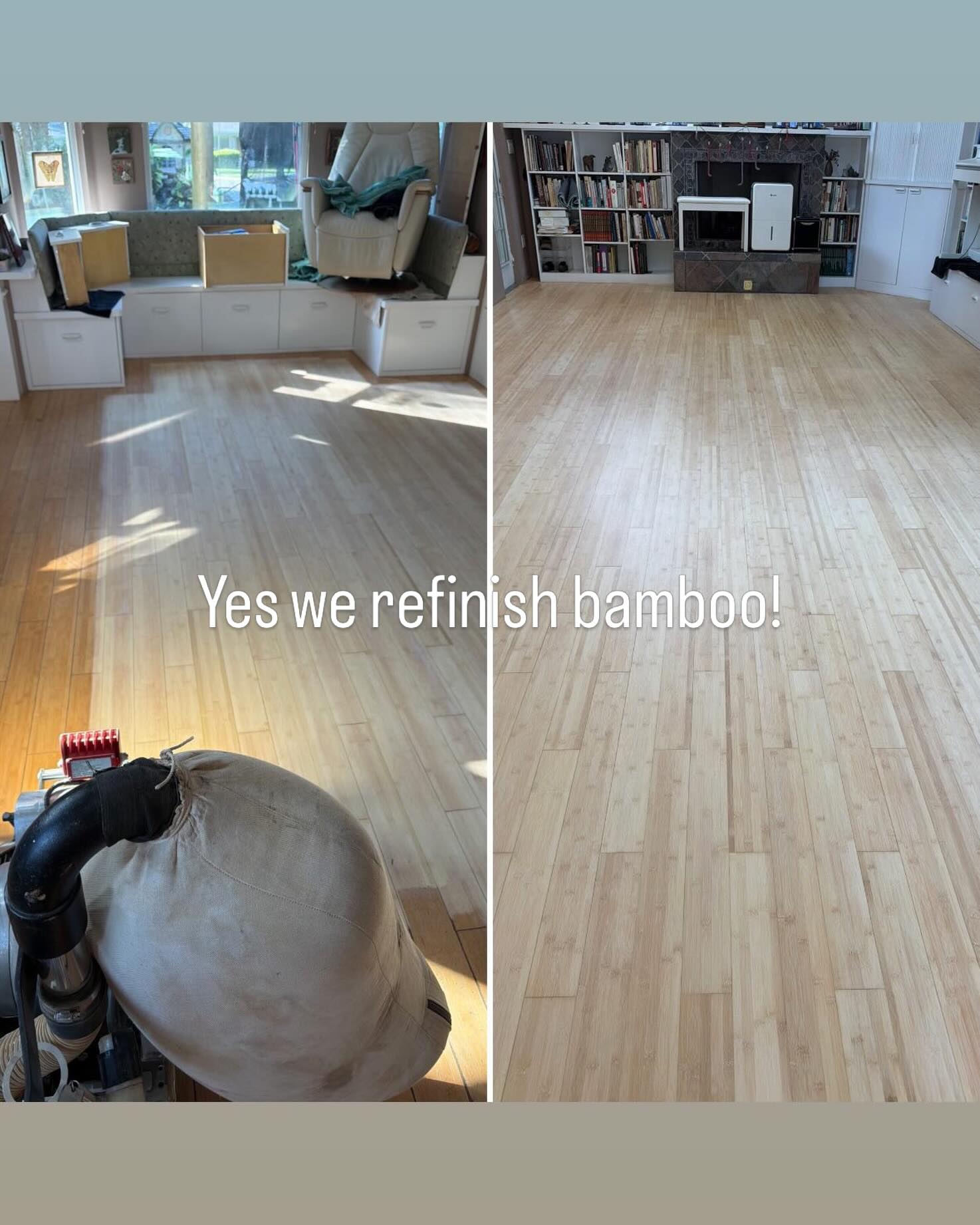 Yes we can refinish your bamboo floors!