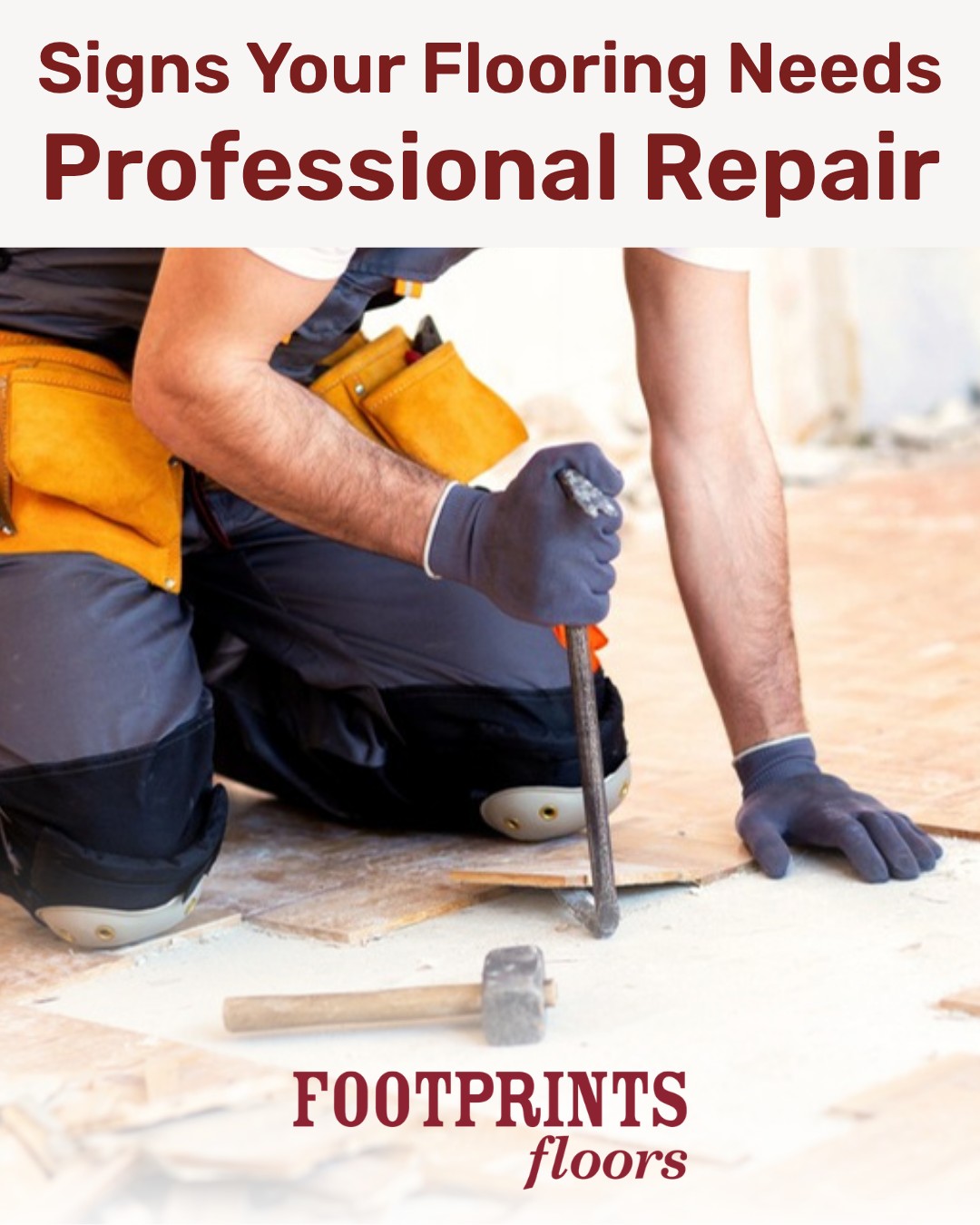 Floors don't stay perfect forever. Here are a few signs your flooring needs professional repair:

🔹 Surface cracks 
🔹 Squeaking when you walk
🔹 Warping or buckling boards
🔹 Gaps between planks and tiles
🔹 Discoloration from wear and sun exposure

Ignoring these signs can lead to bigger and more expensive issues over time. Footprints Floors Orlando is here to help with expert repairs&ndash;our team can restore your floors to perfect condition.

📞 Contact us today for a free estimate or schedule your free estimate today!

