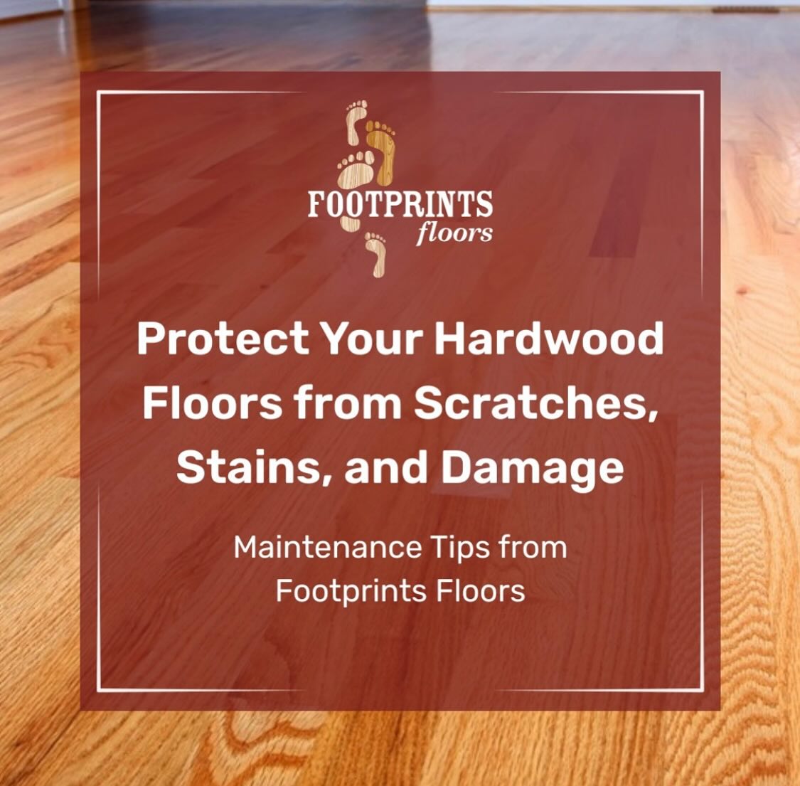 Hardwood flooring is tough, but daily life can take its toll. Follow these tips for beautiful, lasting floors:
* Sweep or vacuum regularly to prevent scratches
* Use wood-safe cleaners (not harsh chemicals!)
* Quickly wipe up spills to avoid stains or water damage
* Add rugs at entryways and felt pads under furniture for extra protection
If your floors need more than routine maintenance, Footprints Floors offers professional hardwood installation, refinishing, and repairs.
Send us a DM or call for your free estimate today!


