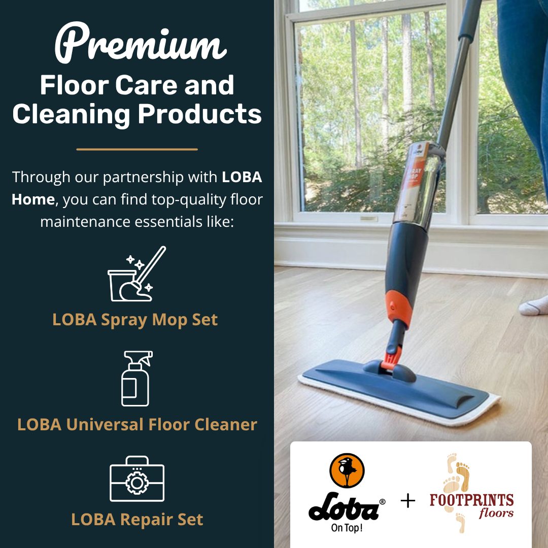 At Footprints Floors, we're always searching for the best in floor care—and LOBA Home delivers every time. Their premium, easy-to-use products help keep your floors clean, protected, and looking like new.

🔦 Here's a spotlight on a few of our favorite LOBA products:

✅  LOBA Spray Mop Set - Lightweight, easy to maneuver, and safe for nearly all hard surface floors.
✅  LOBA Universal Floor Cleaner - A water-based, pH-neutral formula that leaves a streak-free clean.
✅ LOBA Repair Set - Fix scratches and dents in your hardwood like a pro with this all-in-one repair kit.

 🎉 The best part? First-time customers get 20% OFF LOBA Home products when purchasing through us!

Learn more at https://footprintsfloors.com/sarasota or contact us to schedule your free flooring consultation and estimate!


