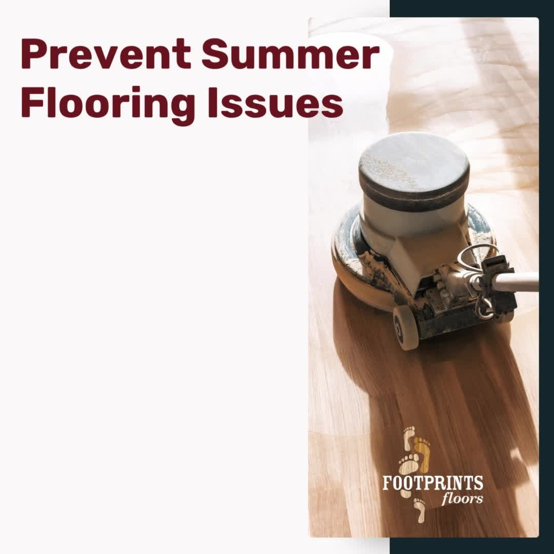 Extreme summer weather can damage floors! 🌦️

Here are a few things you can do to prevent issues:

💧Humidity & Moisture Problems - Use a dehumidifier to prevent moisture damage.
🩴Scuffs & Scratches - Sweep up debris like sand often and use rugs in high-traffic areas.
☀️Sun Fading - Rotate rugs and use UV-blocking curtains to minimize discoloration and fading.

If your floors are scratched or sun-faded, Footprints Floors Tampa offers professional refinishing services to restore them to their original beauty. 

Schedule your free estimate today!

