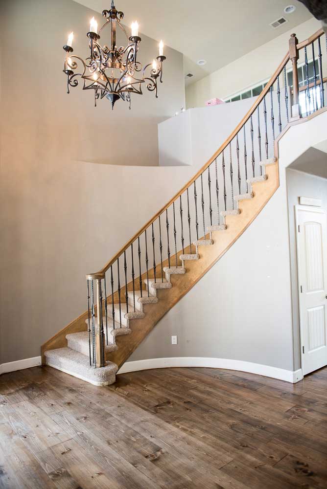 Beautiful wood flooring with  Footprints Floors .