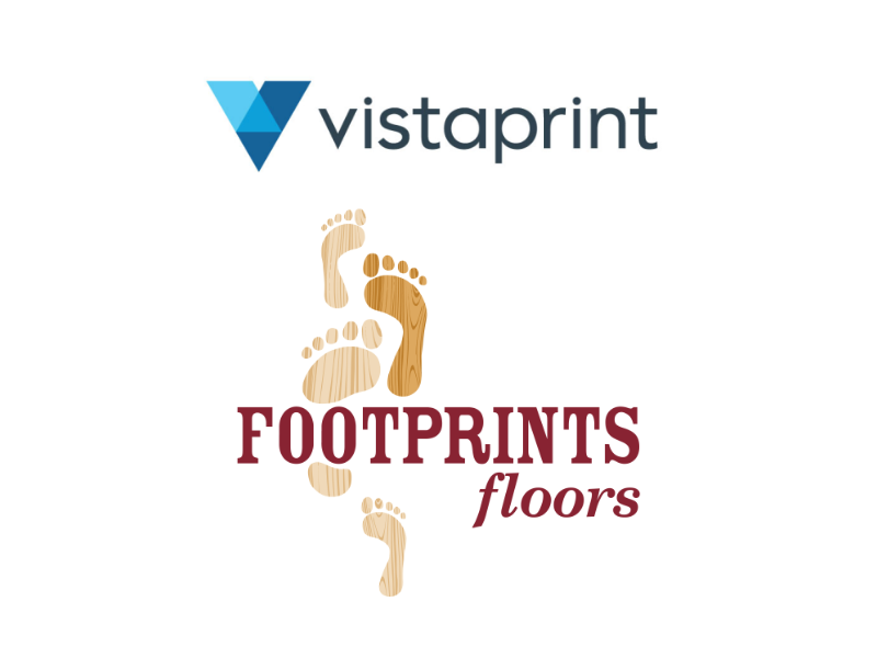 Footprints Floors and Vistaprint's logos - Learn more about our patnership with Vistaprint!