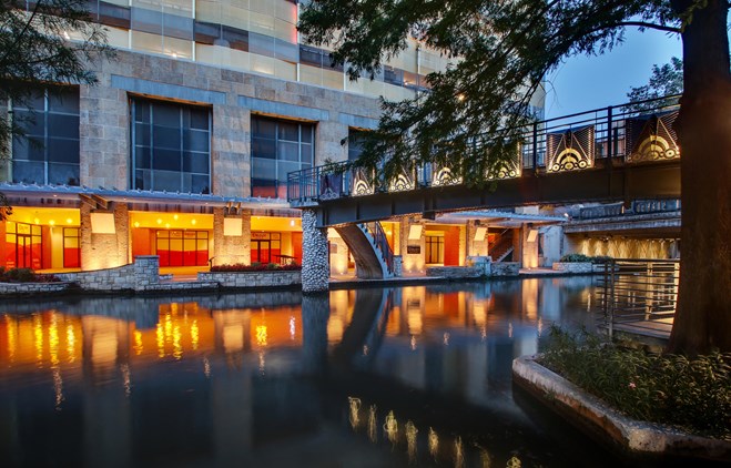 A river walk in texas.
