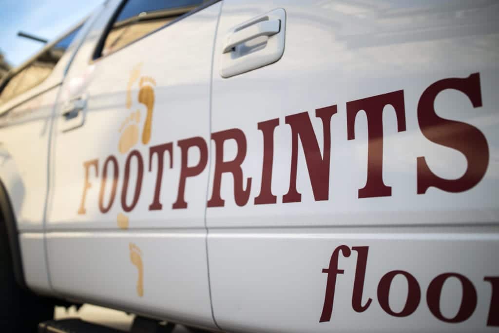 A Footprints Floors truck.