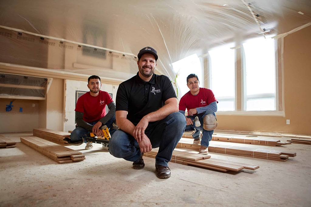 Footprints Floors founder Bryan Park and other team members - discover how our franchise owners benefit from using subcontractors.