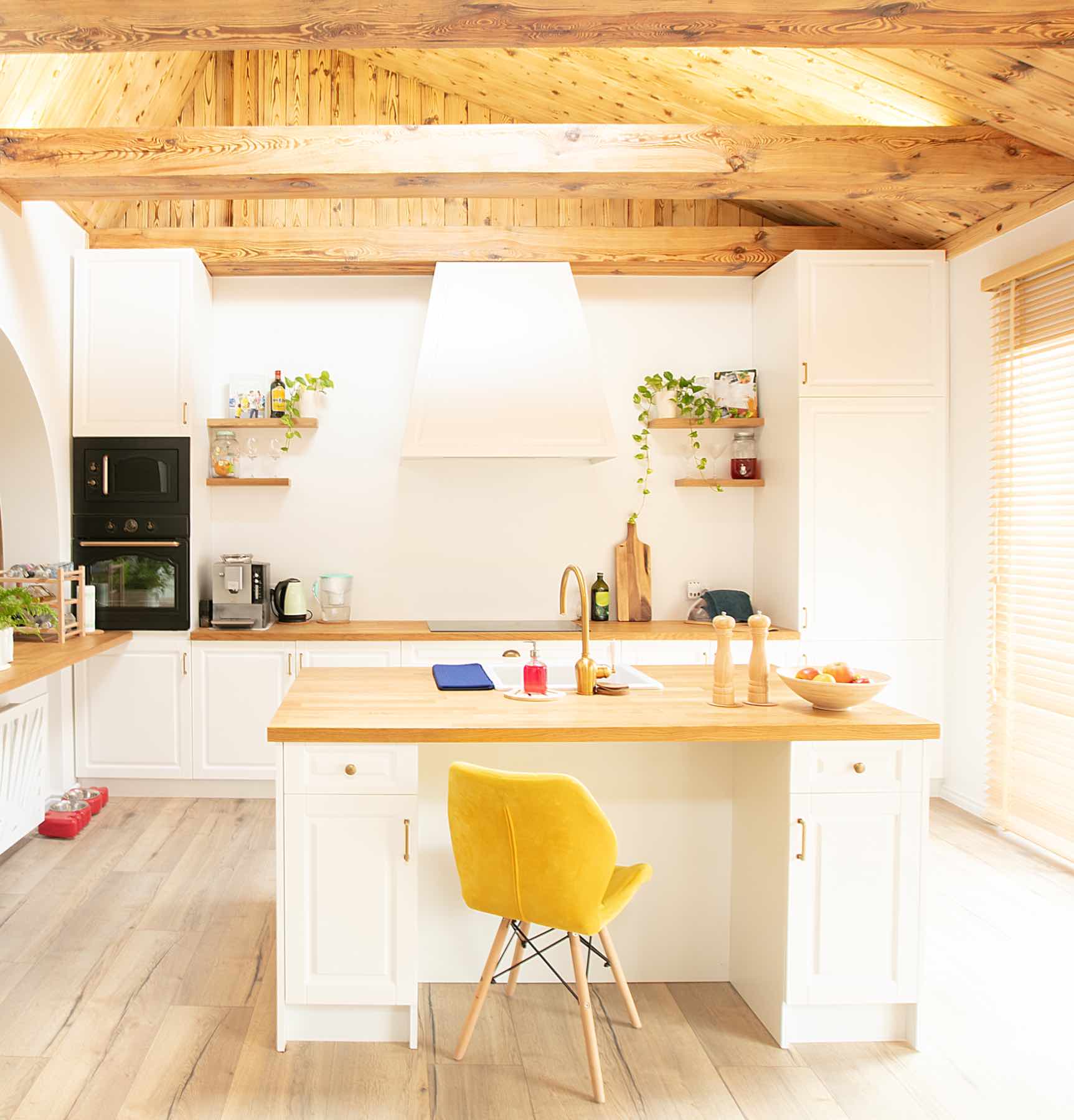 How do you fix a dull floor - get beautiful floors like in this kitchen with Footprints Floors.