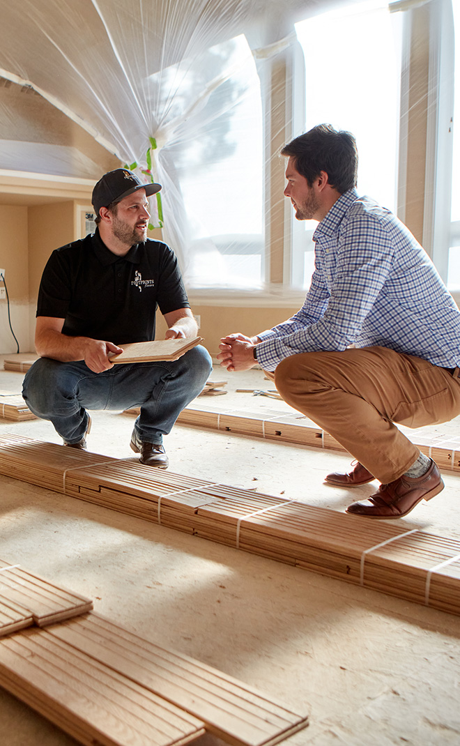 Hardwood floors installation services in West Chester / Chester County with Footprints Floors.