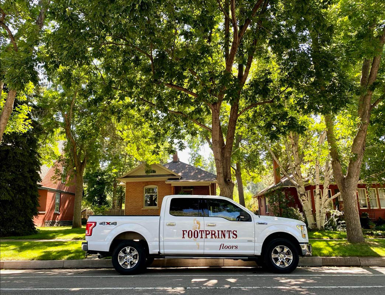 A Footprints Floors service vehicle.