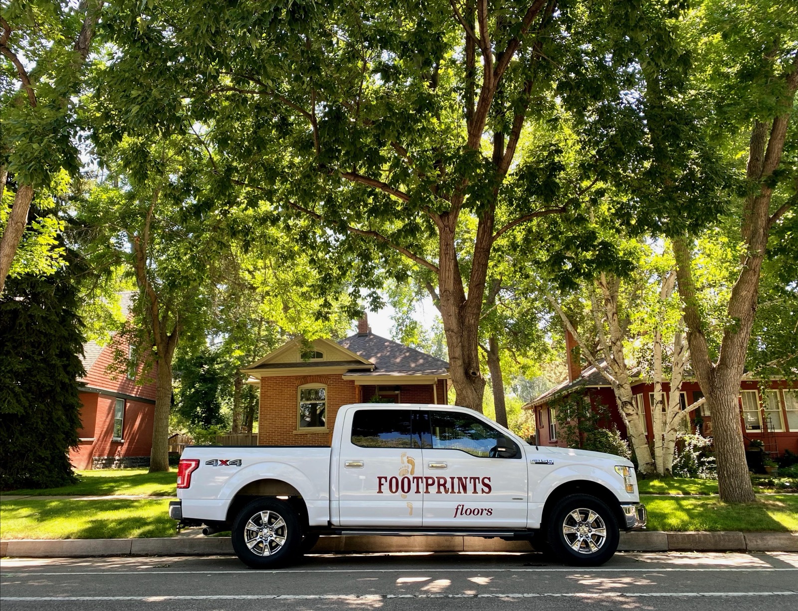 An image of a Footprints Floors vehicle - find a city serviced by Footprints Floors South Sacramento near you and schedule your free consultation today!