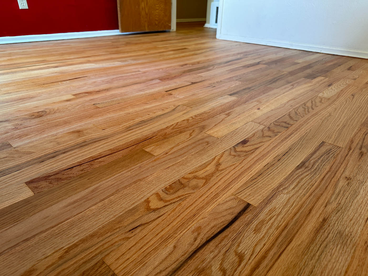 Hardwood LED cure refinishign with Footprints Floors in Atlanta .